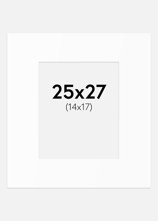 Paspartu Baltas Standartas (Balta Šerdis) 25x27 cm (14x17)