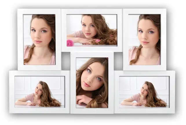 Andorra Koliažo rėmelis Baltas - 6 Paveikslėliai