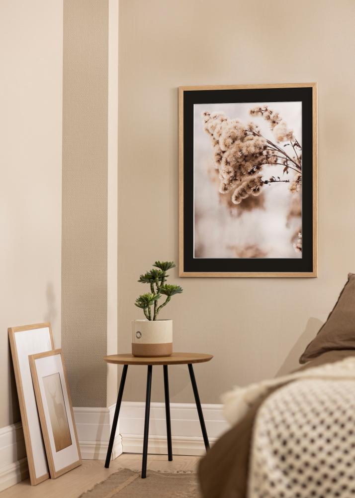 Rėmas Stilingas Ąžuolas 30x40 cm - Paspartu Juodas 21x29,7 cm (A4)