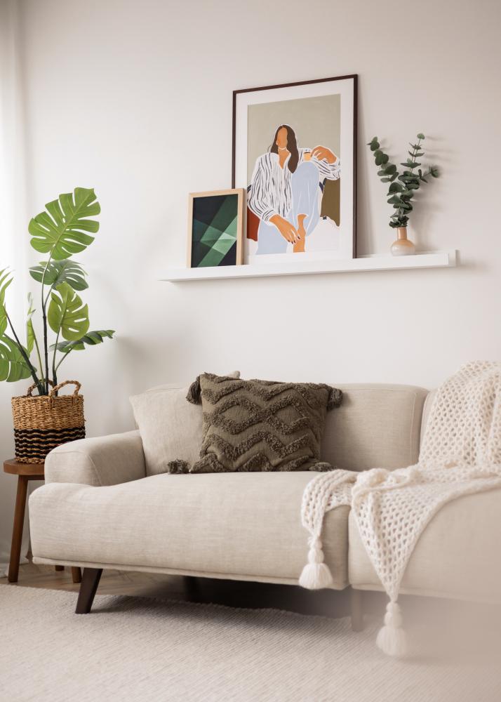 KAILA Paveikslų lentyna Balta 120 cm