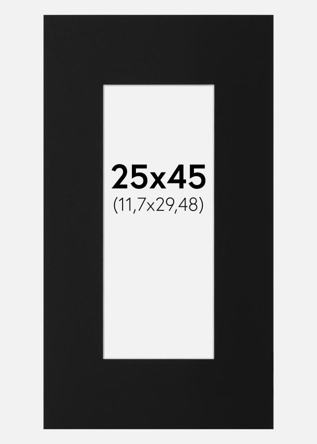 Paspartu Juodas Standartas (Balta Šerdis) 25x45 cm (11,7x29,48)