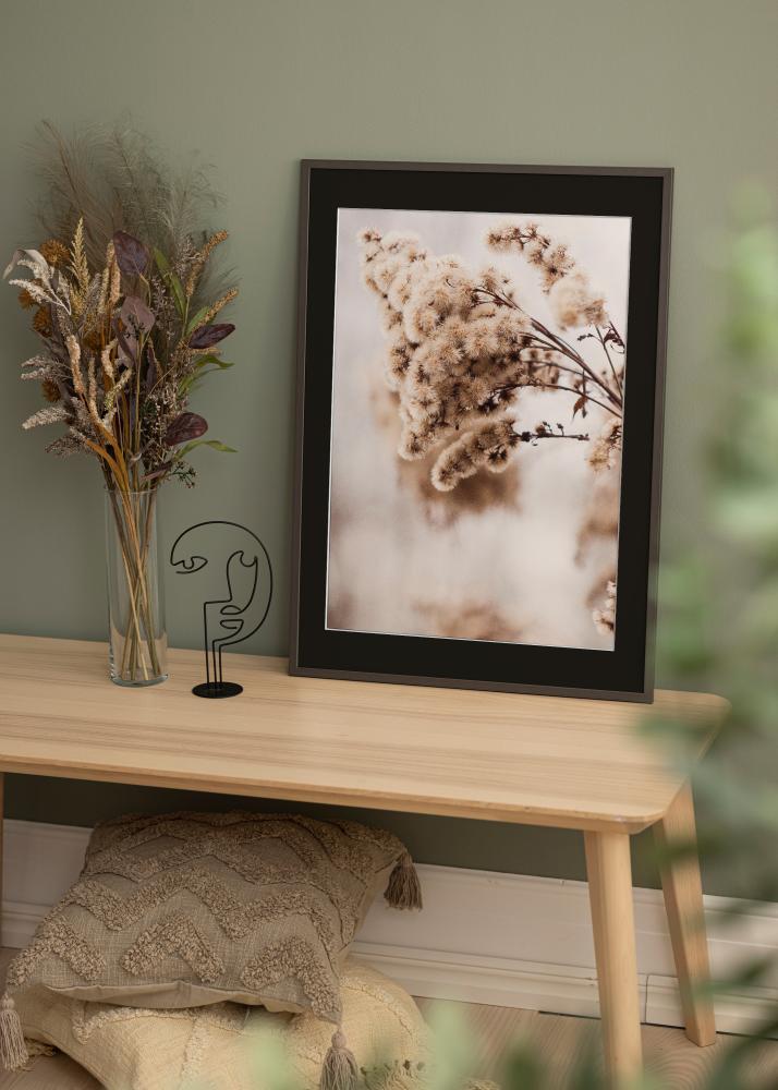 Rėmas Edsbyn Grafitas 20x30 cm - Paspartu Juodas 15x21 cm (A5)