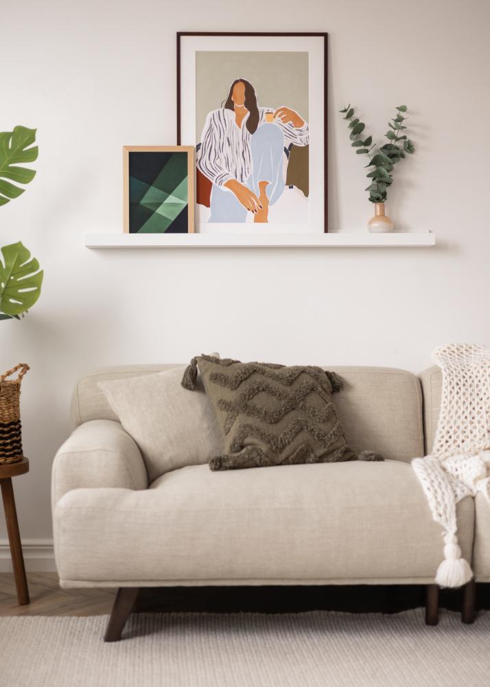 KAILA Paveikslų lentyna Balta 120 cm