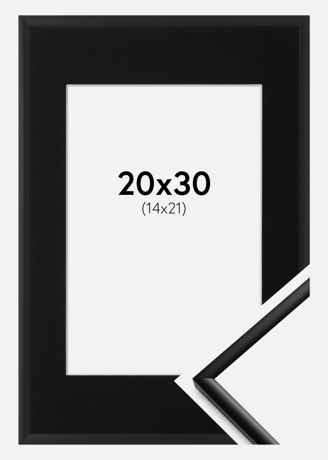 Rėmas New Lifestyle Matinis juodas 20x30 cm - Paspartu Juodas 15x22 cm