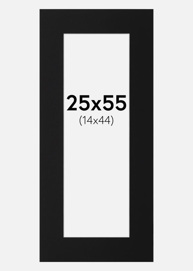 Paspartu Juodas Standartas (Balta Šerdis) 25x55 cm (14x44)