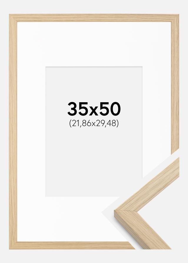 Rėmas Grimsåker Ąžuolas 35x50 cm - Paspartu Baltas 9x12 inches