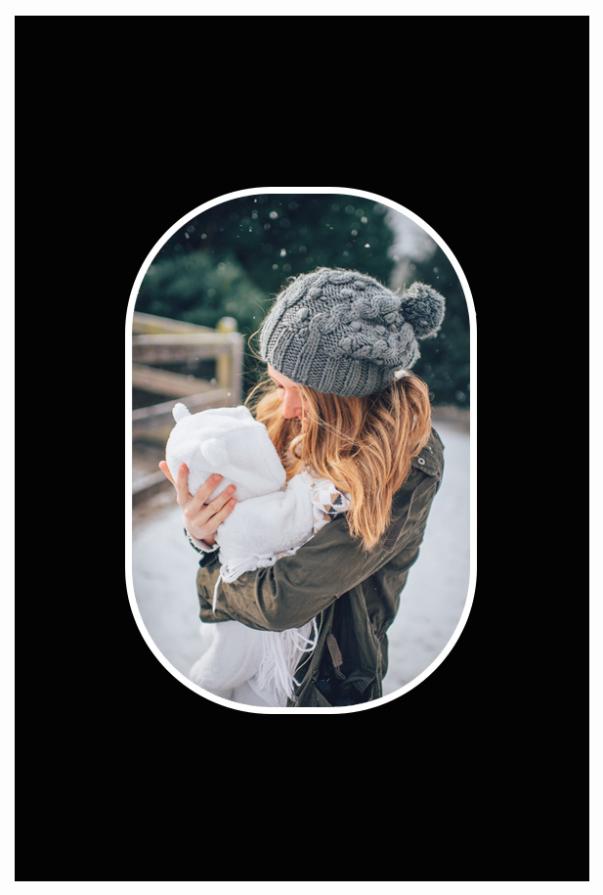 Paspartu Juodas Apvalinti kampai 10x15 cm (6x9 cm)