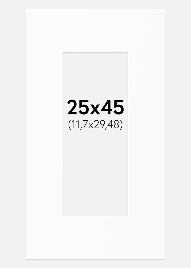 Paspartu Baltas Standartas (Balta Šerdis) 25x45 cm (11,7x29,48)