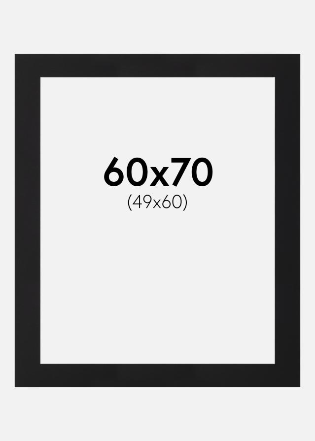Paspartu Juodas Standartas (Balta Šerdis) 60x70 cm (49x60)