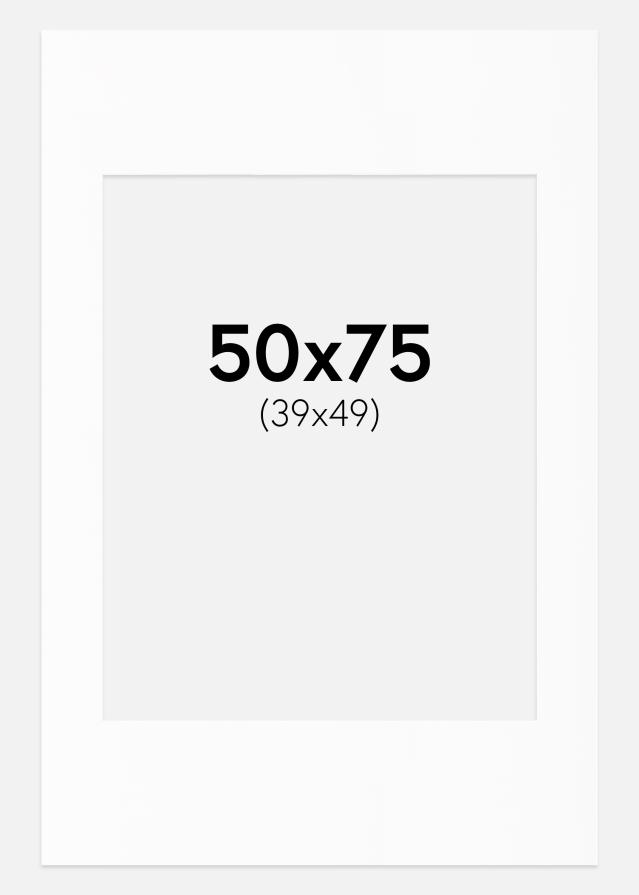 Paspartu Baltas Standartas Balta šerdis 50x75 cm (39x49)