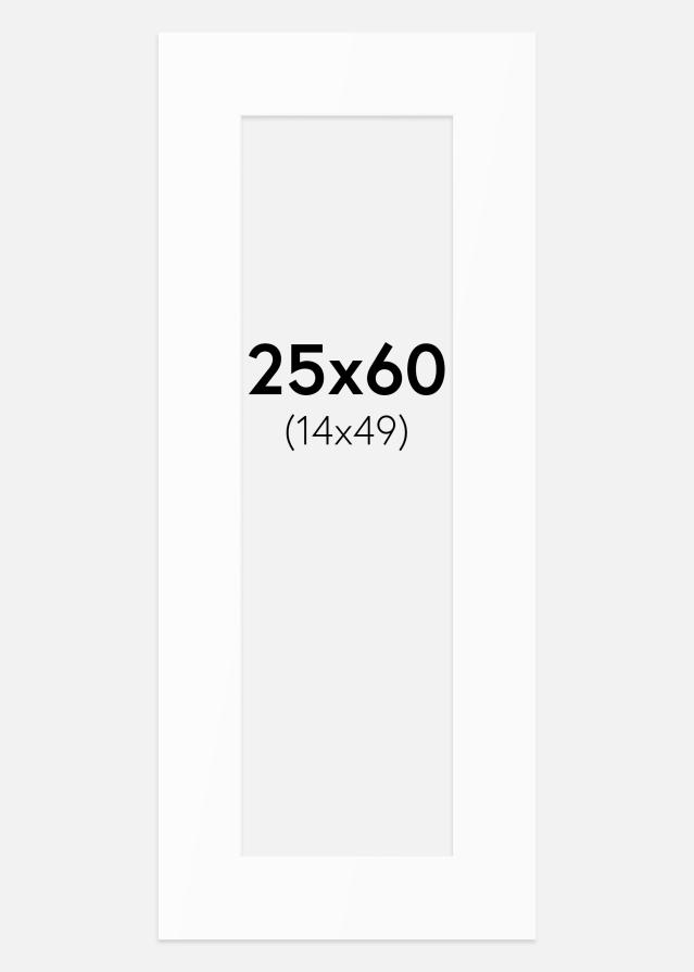 Paspartu Baltas Standartas (Balta Šerdis) 25x60 cm (14x49)