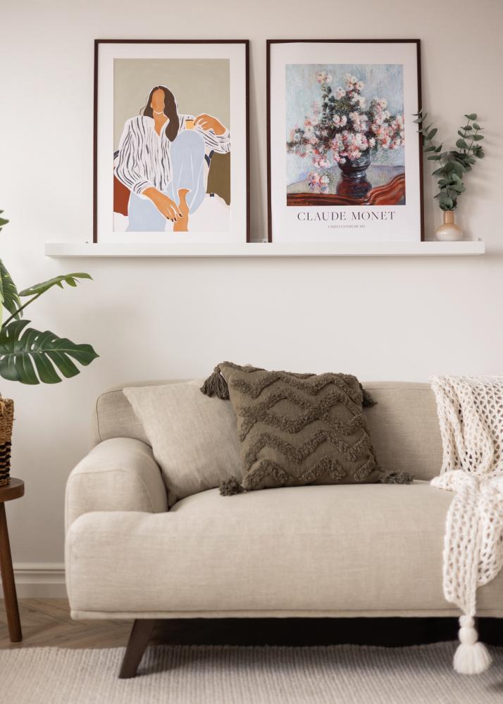 KAILA Paveikslų lentyna Balta 140 cm