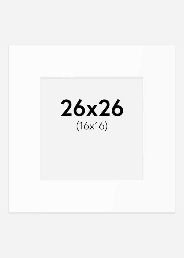 Paspartu Baltas Standartas (Balta Šerdis) 26x26 cm (16x16)