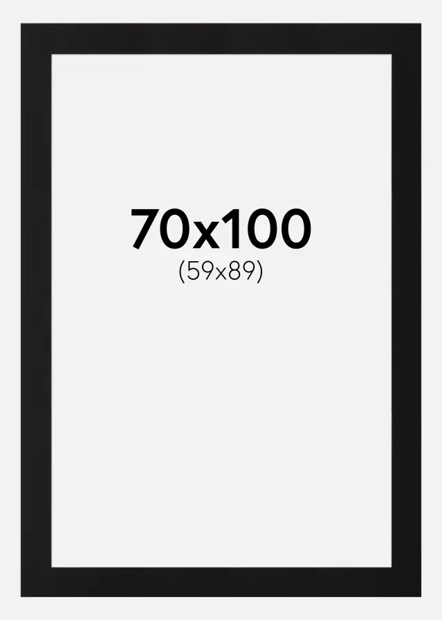 Paspartu Canson Juodas Balta šerdis 70x100 cm (59x89)