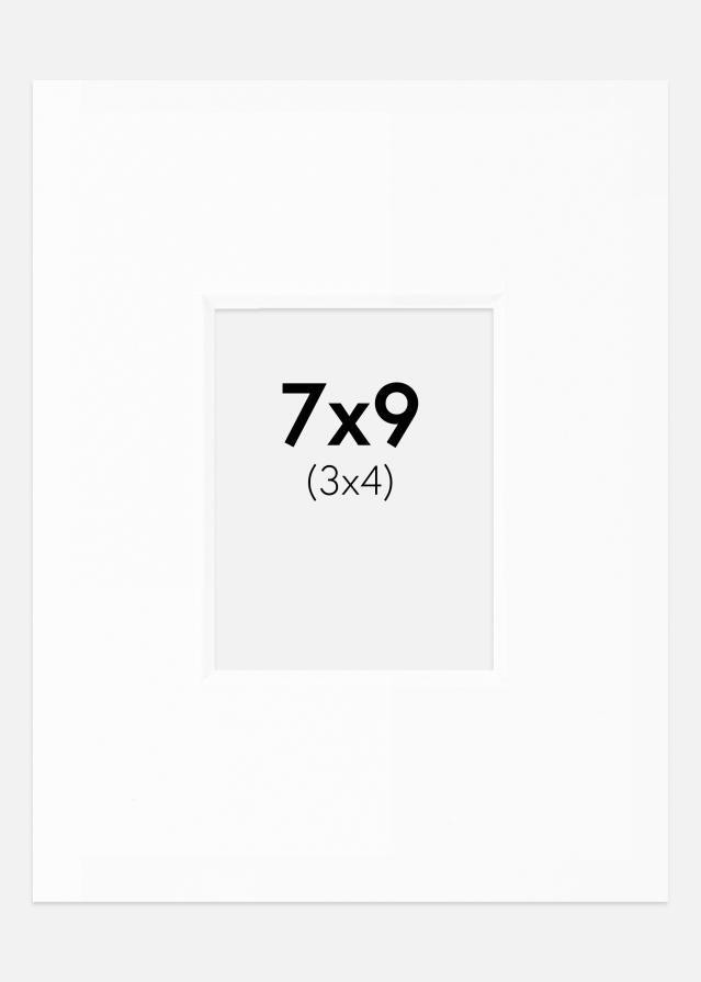 Paspartu Baltas Standartas Balta šerdis 7x9 cm (3x4)