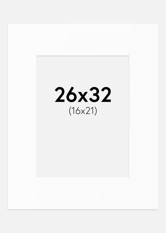 Paspartu Baltas Standartas (Balta Šerdis) 26x32 cm (16x21)