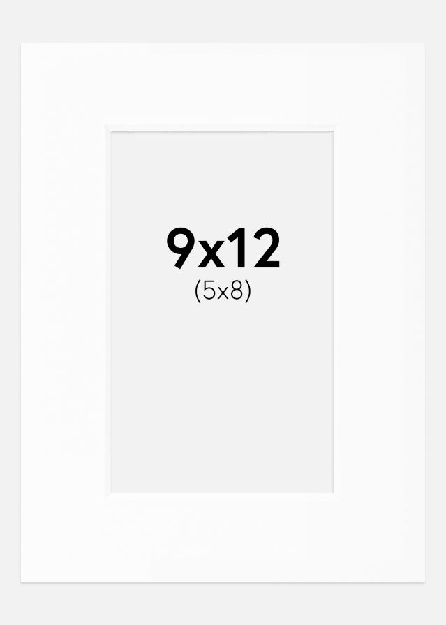 Paspartu Baltas Standartas Balta šerdis 9x12 cm (5x8)