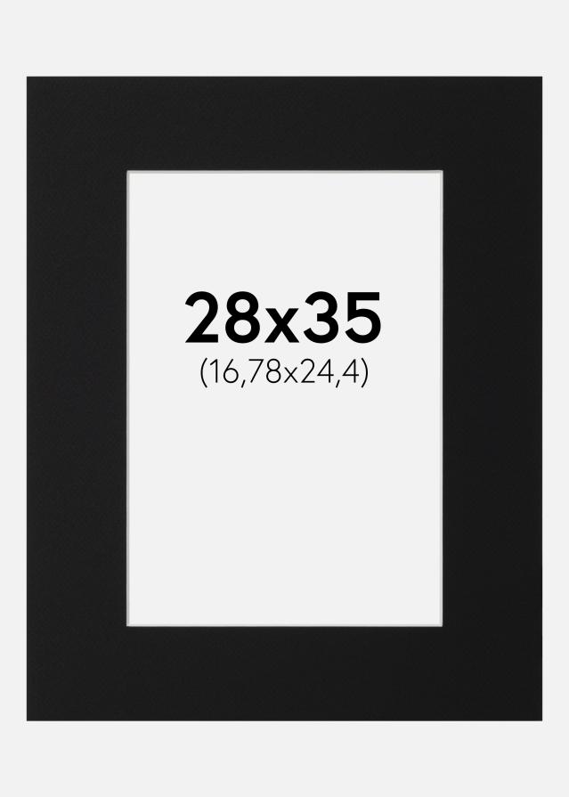 Paspartu Juodas Standartas (Balta Šerdis) 28x35 cm (16,78x24,4)