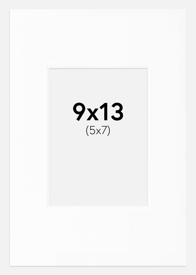 Paspartu Baltas Standartas Balta šerdis 9x13 cm (5x7)