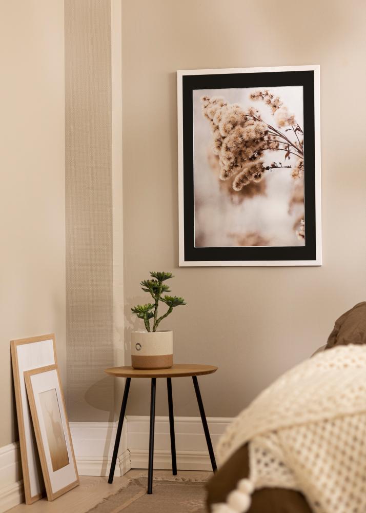 Rėmas Stilingas Baltas 30x40 cm - Paspartu Juodas 21x29,7 cm (A4)