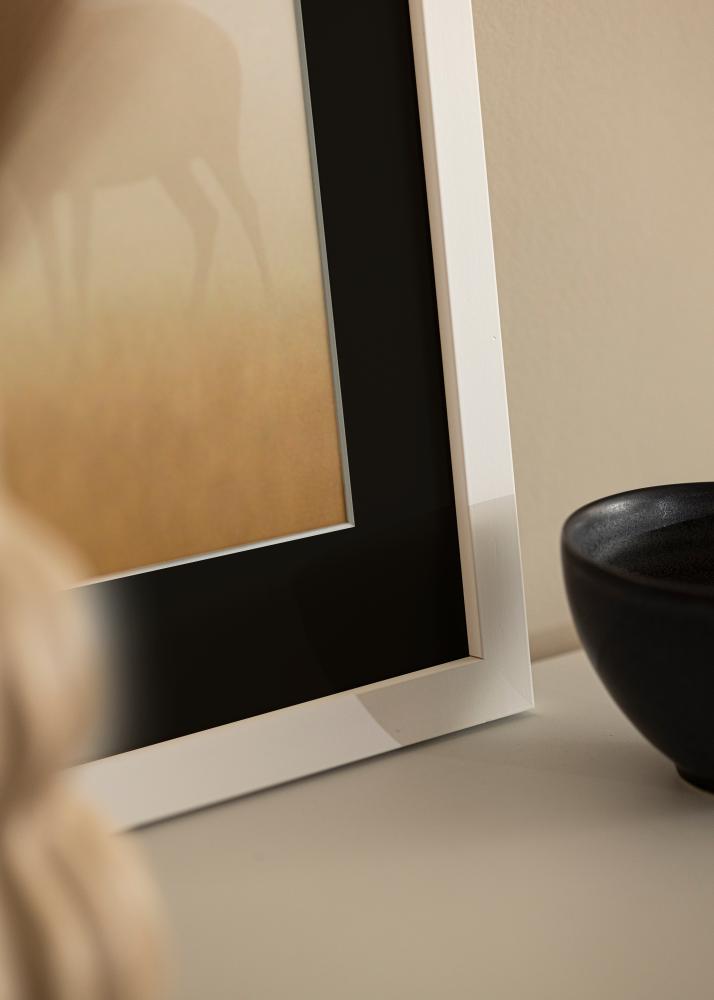 Rėmas White Wood 50x100 cm - Paspartu Juodas 30x80 cm