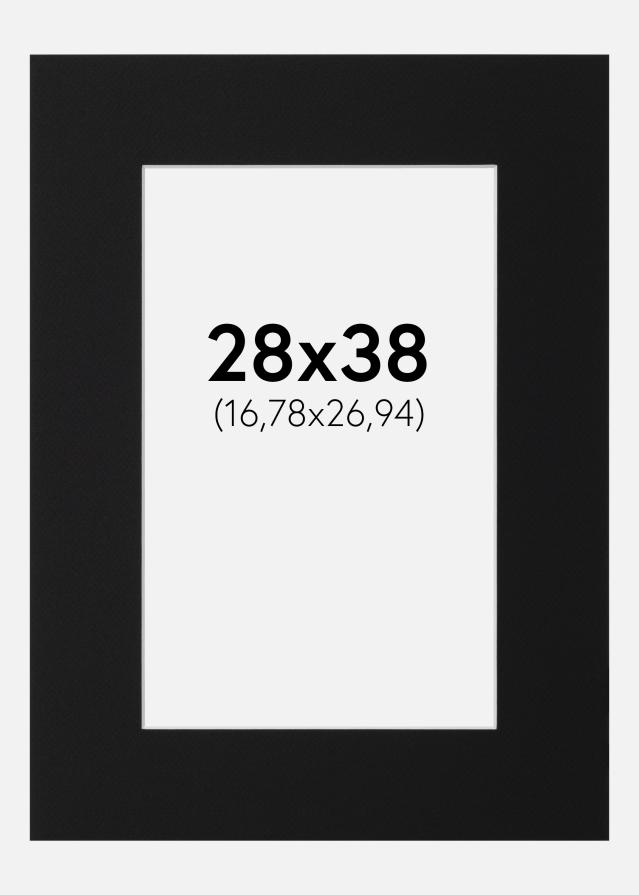 Paspartu Juodas Standartas (Balta Šerdis) 28x38 cm (16,78x26,94)