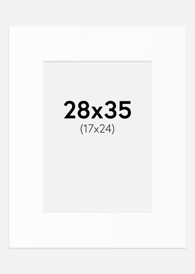 Paspartu Baltas Standartas (Balta Šerdis) 28x35 cm (17x24)