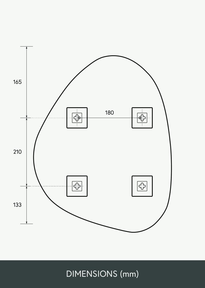 KAILA Veidrodis Bump 40x51 cm