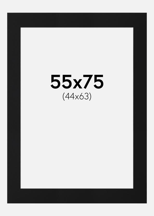 Paspartu Juodas Standartas (Balta Šerdis) 55x75 cm (44x63)