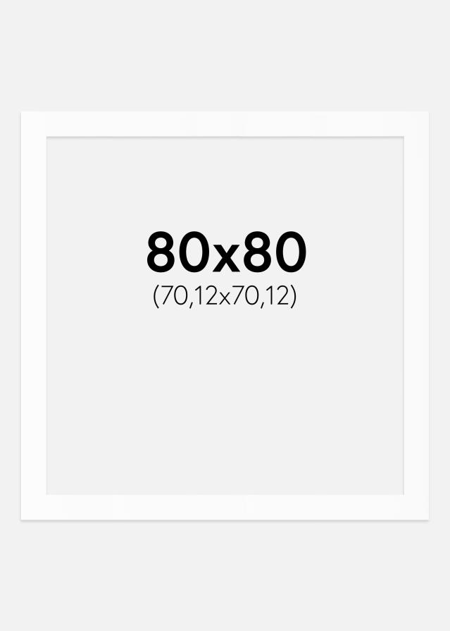 Paspartu Baltas Standartas (Balta Šerdis) 80x80 cm (70,12x70,12)