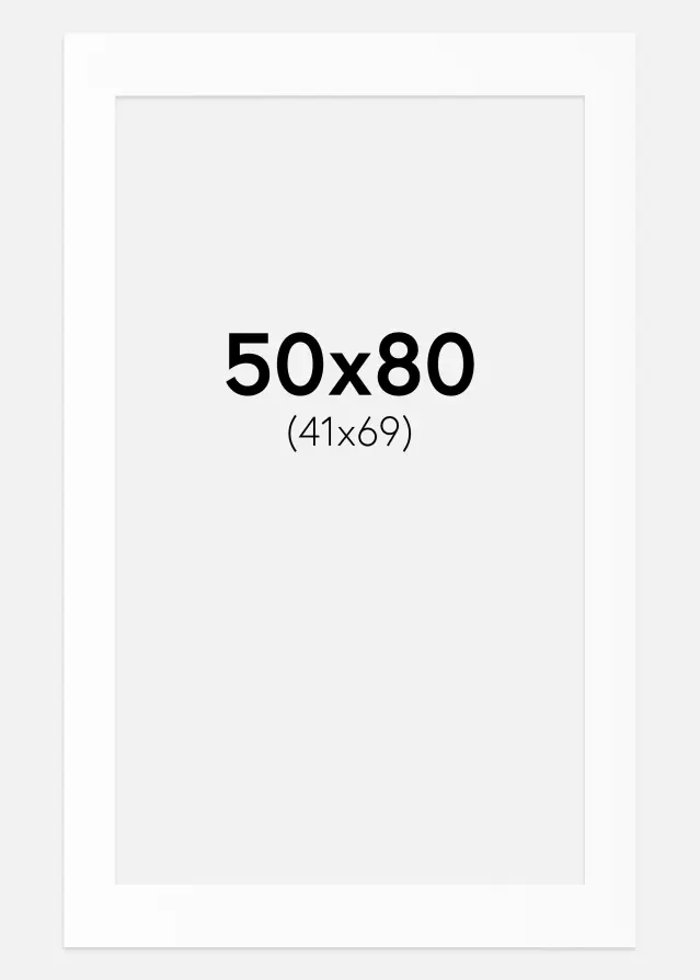 Paspartu Canson Baltas Balta šerdis 50x80 cm (41x69)