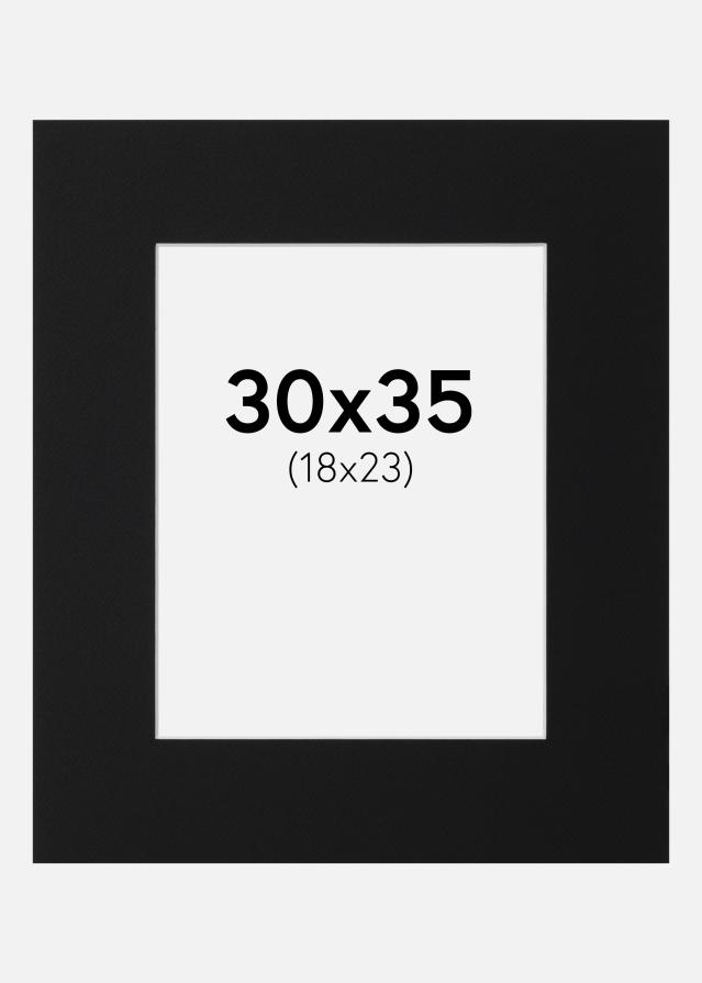 Paspartu Juodas Standartas (Balta Šerdis) 30x35 cm (18x23)