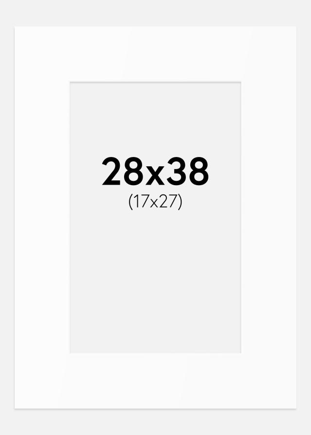 Paspartu Baltas Standartas (Balta Šerdis) 28x38 cm (17x27)