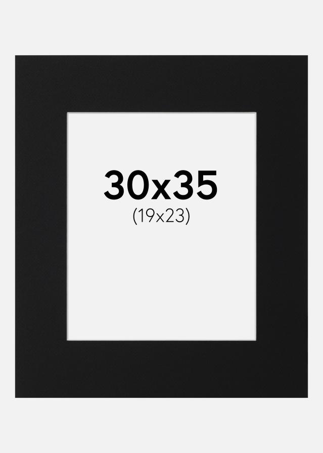 Paspartu Juodas Standartas (Balta Šerdis) 30x35 cm (19x23)