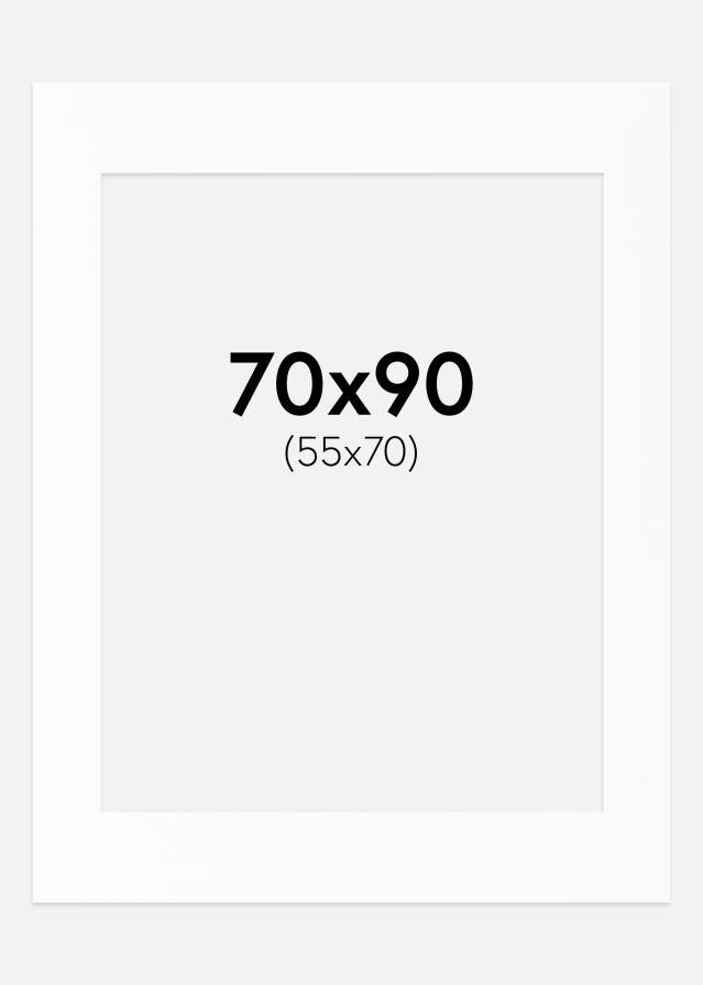 Paspartu Baltas Standartas Balta šerdis 70x90 cm (55x70)