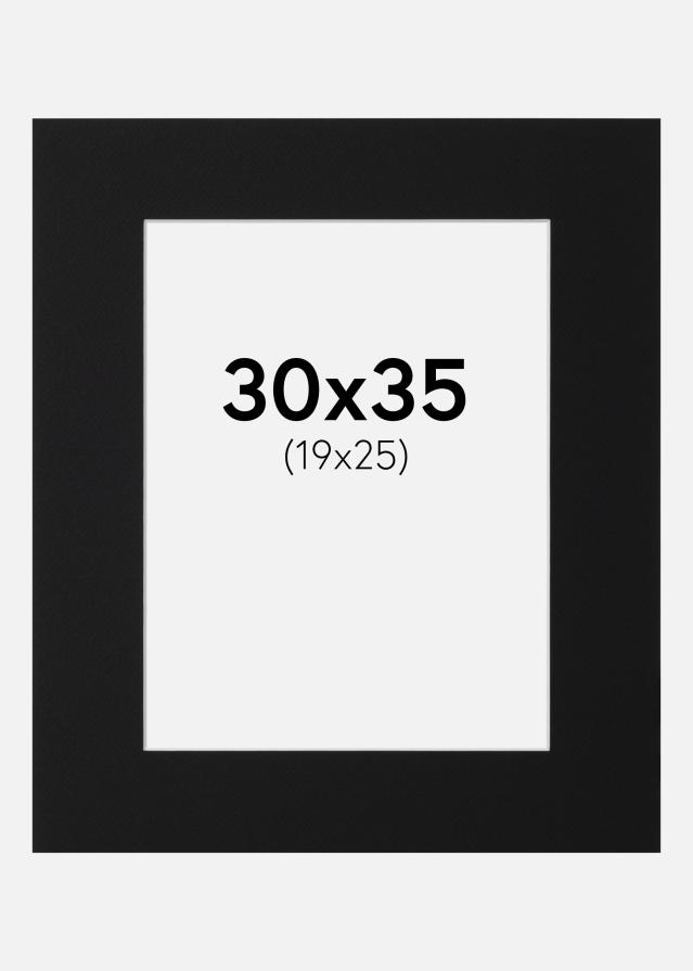 Paspartu Juodas Standartas (Balta Šerdis) 30x35 cm (19x25)