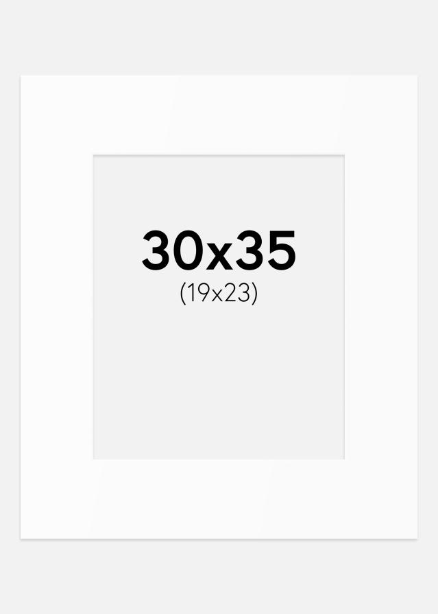 Paspartu Baltas Standartas (Balta Šerdis) 30x35 cm (19x23)