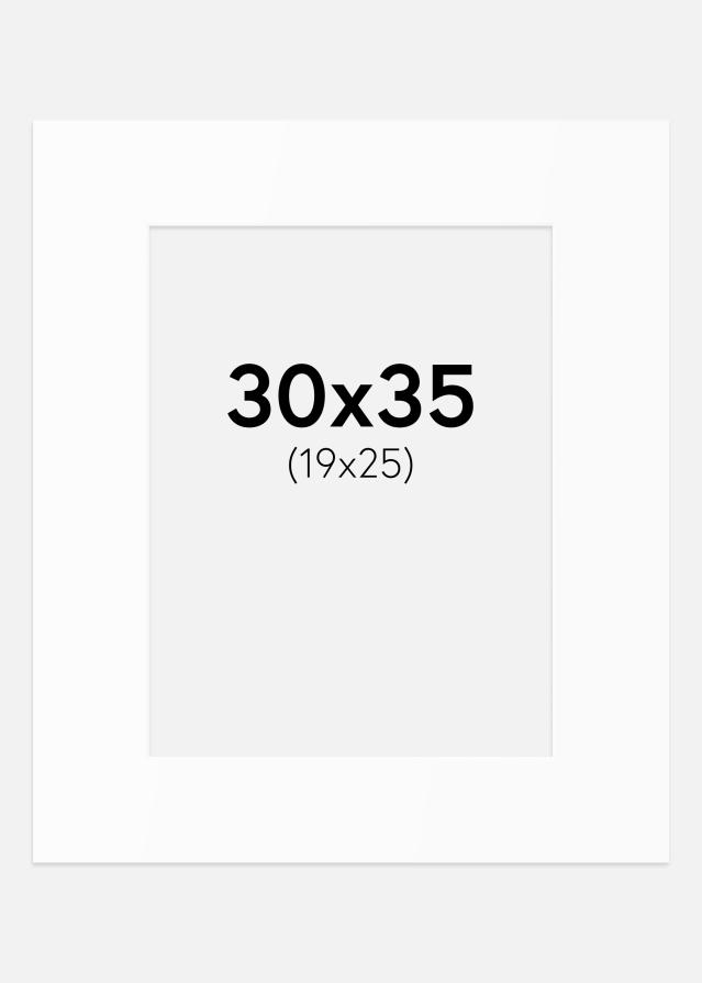 Paspartu Baltas Standartas (Balta Šerdis) 30x35 cm (19x25)