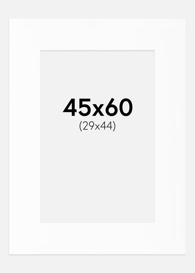 Paspartu Baltas Standartas Balta šerdis 45x60 cm (29x44)