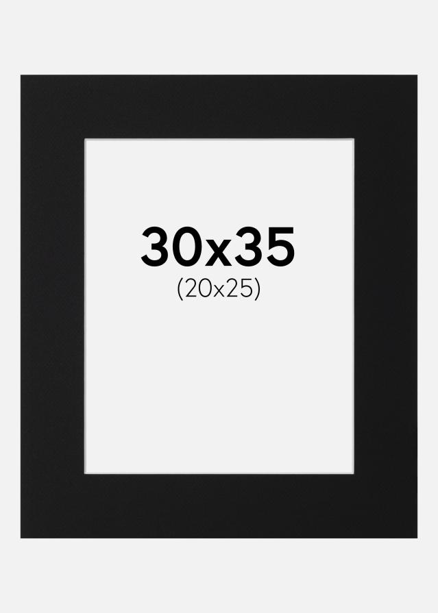 Paspartu Juodas Standartas (Balta Šerdis) 30x35 cm (20x25)