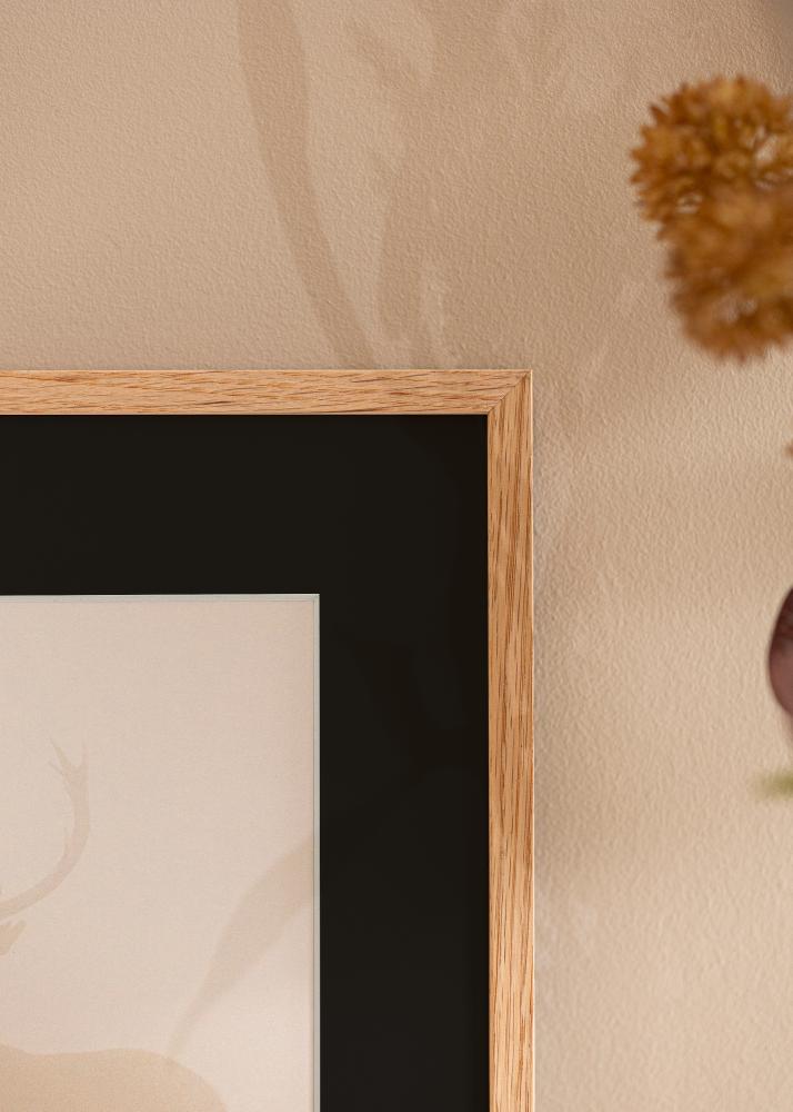 Rėmas Oslo Ąžuolas 13x18 cm - Paspartu Juodas 9x13 cm