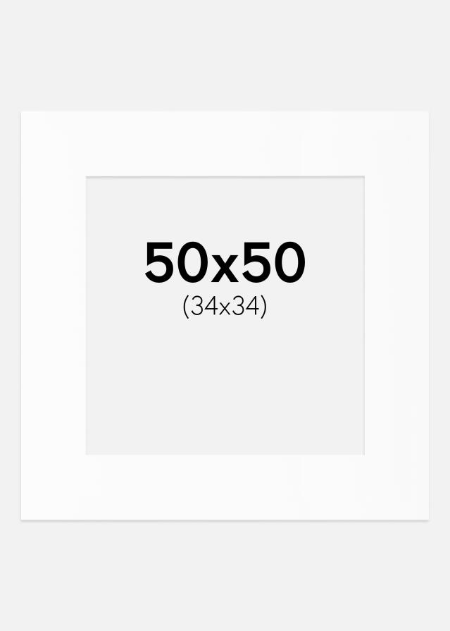 Paspartu Canson Baltas Balta šerdis 50x50 cm (34x34)