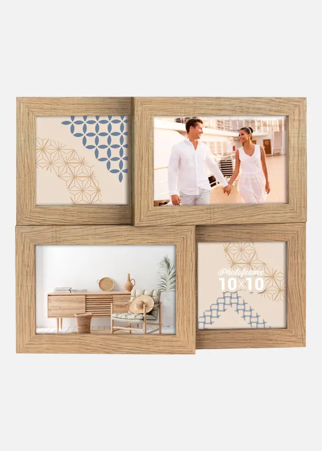 Bormio Koliažo rėmelis Rudas - 4 Paveikslėliai