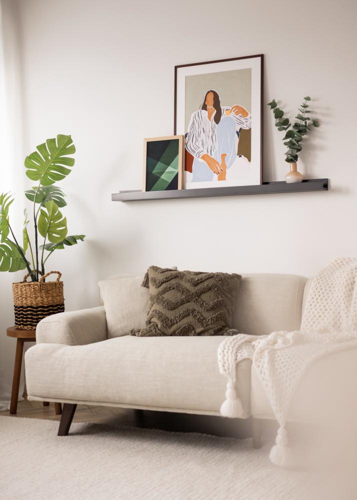 KAILA Paveikslų lentyna Juoda 130 cm