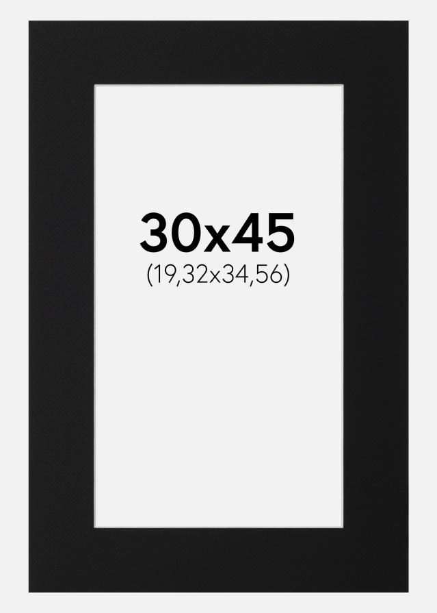 Paspartu Juodas Standartas (Balta Šerdis) 30x45 cm (19,32x34,56)