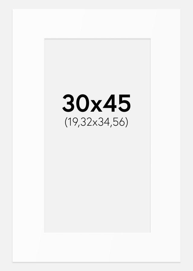 Paspartu Baltas Standartas (Balta Šerdis) 30x45 cm (19,32x34,56)