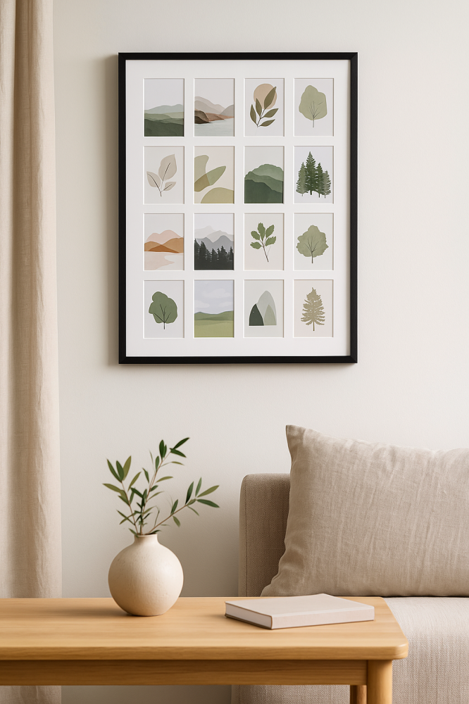 Black Wood - 16 Paveikslėliai Koliažas