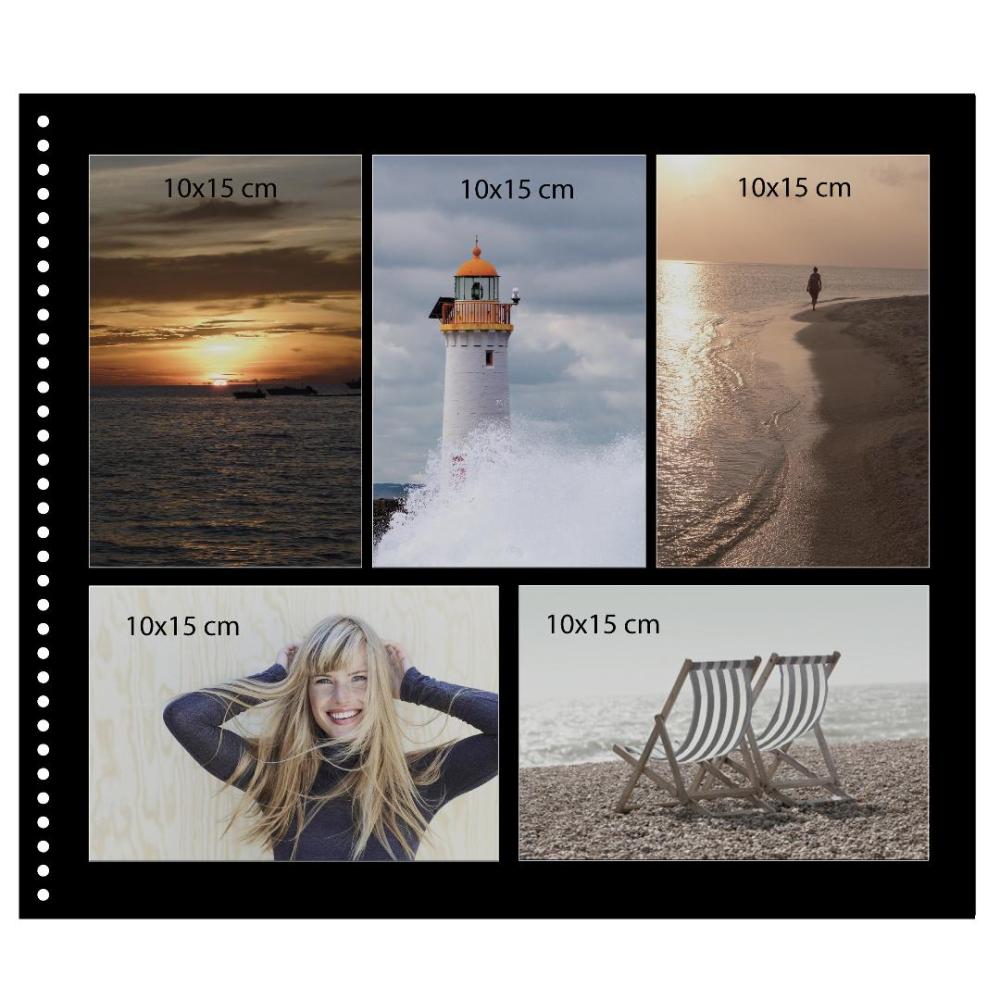 Bella Vista Spiralinis albumas Fuchsia (40 Juodi Puslapiai)