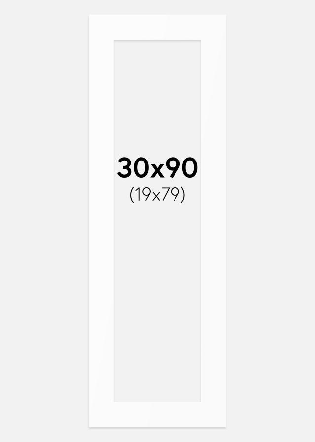 Paspartu Baltas Standartas (Balta Šerdis) 30x90 cm (19x79)