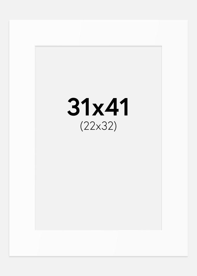 Paspartu Baltas Standartas (Balta Šerdis) 31x41 cm (22x32)